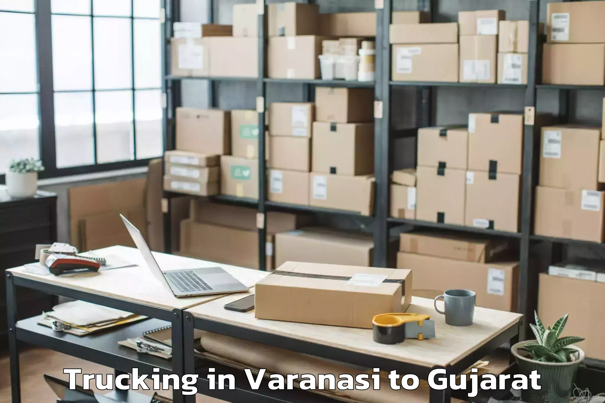 Efficient Varanasi to Bhayavadar Trucking